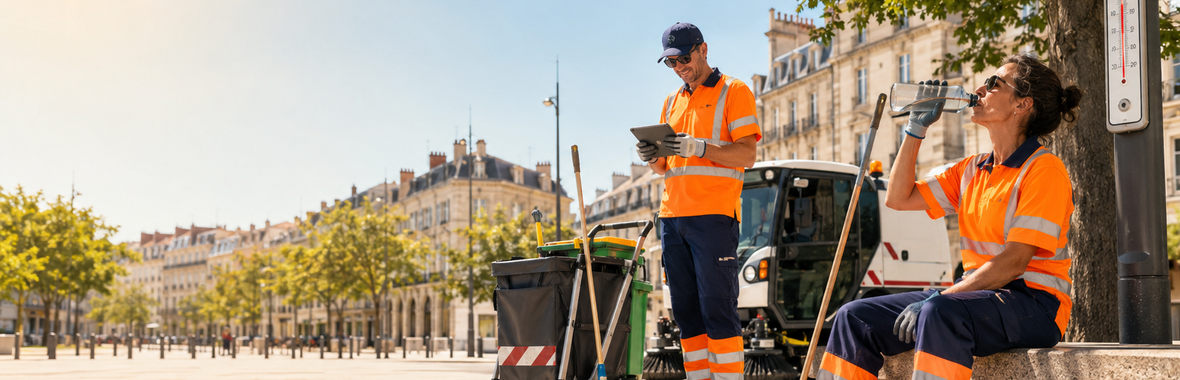 Image bannière de la formation [Temps d’échange] Canicule, intempéries : comment adapter l’organisation des services de propreté urbaine ? 