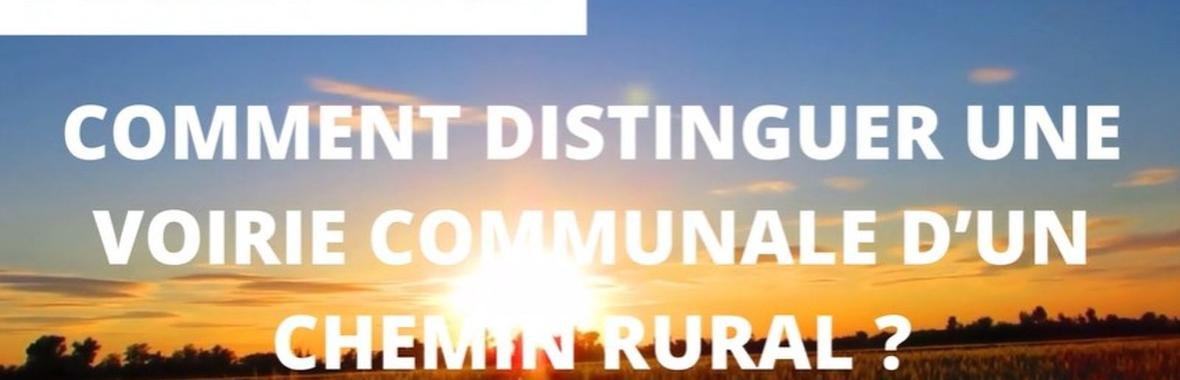 Image bannière de la formation Comment distinguer une voirie communale d'un chemin rural ?