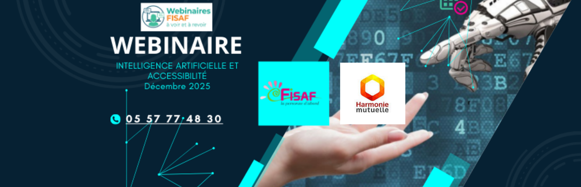 Image bannière de la formation Intelligence Artificielle, Handicap et Accessibilité : comment s’adapter, quels outils utiliser et comment suivre les évolutions du secteur ? 